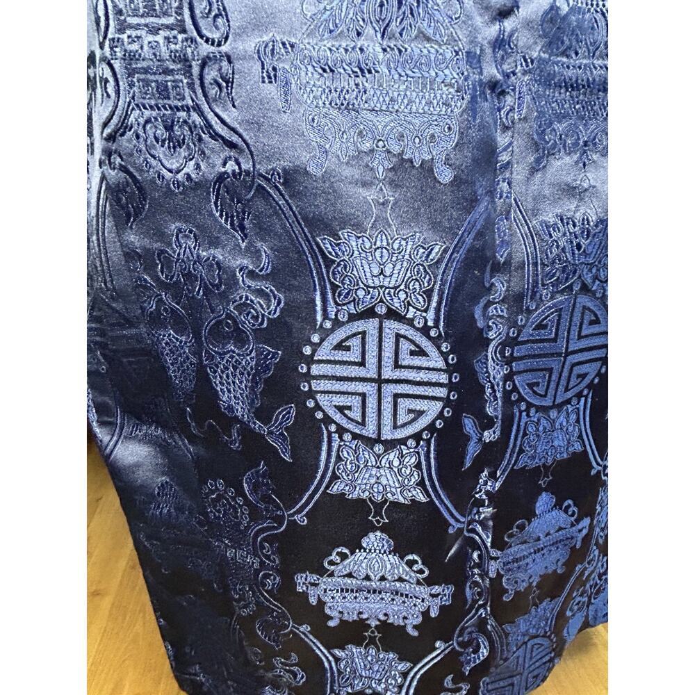 True Corset Playgirl Royal Blue Brocade Pencil Skirt Coquette Bodycon Women’s L - Picture 9 of 9